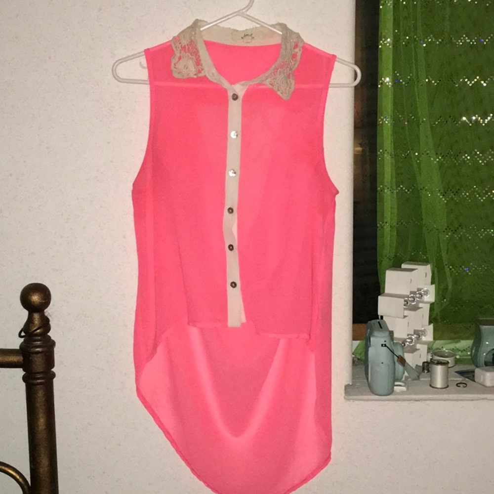 A pink blouse